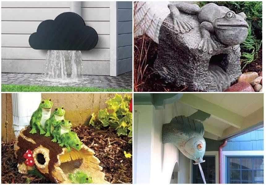 Как сделать необычный водосток для крыши – 7 оригинальных идей
